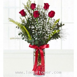 5 Red Roses